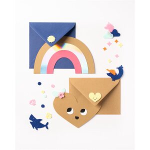 Streudeko Happy Shapes aus Filz, 170 Stück