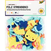 Streudeko Happy Shapes aus Filz, 170 Stück