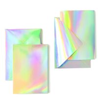 Klappkarten irisierend inkl. Kuverts, 10,5 x 15 cm, 5er Set
