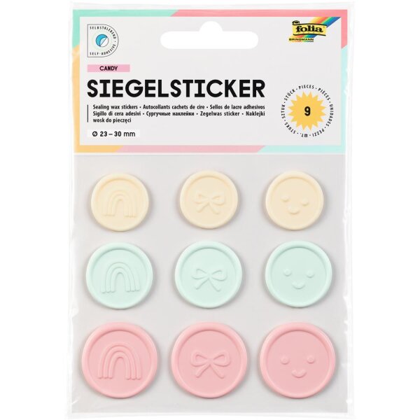 Siegelsticker Candy, 9 Stück