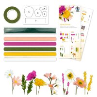 DIY Bastelset Krepppapier Blumen gelb, voraussichtlich Ende April lieferbar