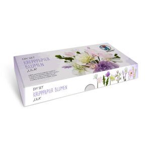 DIY Bastelset Krepppapier Blumen lila