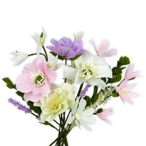 DIY Bastelset Krepppapier Blumen lila