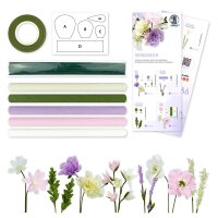 DIY Bastelset Krepppapier Blumen lila