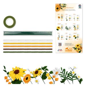 DIY Bastelset Chenilledraht Blumen gelb, voraussichtlich Ende April lieferbar