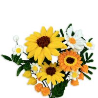 DIY Bastelset Chenilledraht Blumen gelb, voraussichtlich Ende April lieferbar