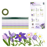 DIY Bastelset Chenilledraht Blumen lila, voraussichtlich Ende April lieferbar