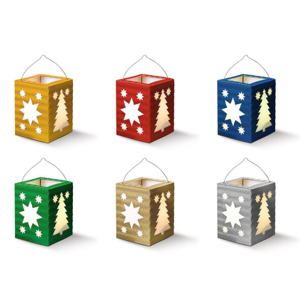 Laternen Bastelset Weihnachten, 12er Set