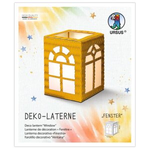 Laternen Bastelset Fenster, 1 St&uuml;ck sonnengelb