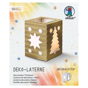 Laternen Bastelset Weihnachten, 1 St&uuml;ck gold