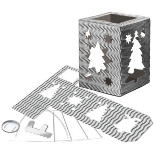 Laternen Bastelset Weihnachten, 1 St&uuml;ck silber