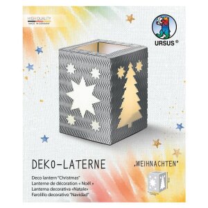 Laternen Bastelset Weihnachten, 1 St&uuml;ck silber