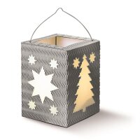 Laternen Bastelset Weihnachten, 1 Stück silber