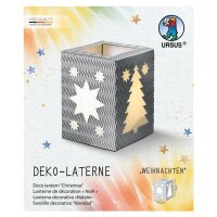 Laternen Bastelset Weihnachten, 1 Stück silber