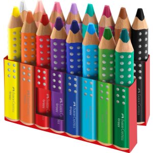 Buntstifte Grippy, 16 St&uuml;ck inkl. Spitzer
