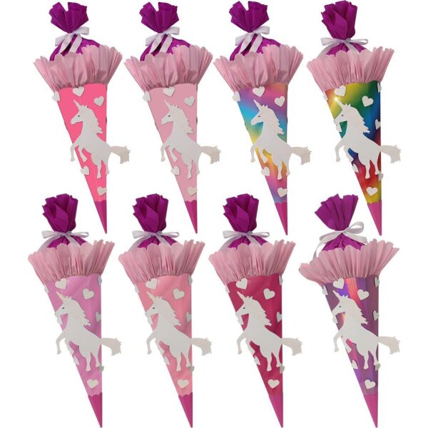 Schultüte Bastelset Einhorn von Prell, inkl. Schulstarterpaket GRATIS
