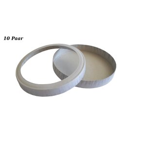L a t e r n e n d e c k e l / L a t e r n e n b o d e n   r u n d , D: 11 cm, weiß, 10 Paar