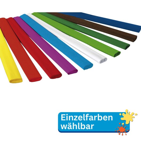Krepppapier / Feinkrepp Einzelfarben 10 Rollen, 50 x 250 cm