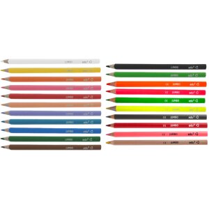 edu3 Jumbo Farbstifte Einzelfarben Dreikant, 12 Buntstifte