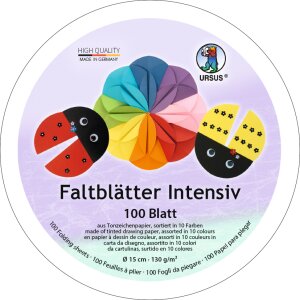 Faltbl&auml;tter Intensiv rund, &Oslash; 15 cm, 100 Blatt