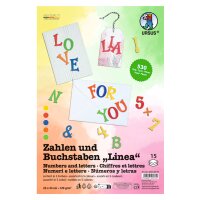 Zahlen und Buchstaben Linea, 530 Stück in 5 Farben