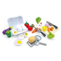 XL Set Kochgrundlagen und Gemüse für Outdoor Spielküche