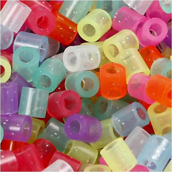 Bügelperlen glitter, 1100 Stück, Ø 5 mm