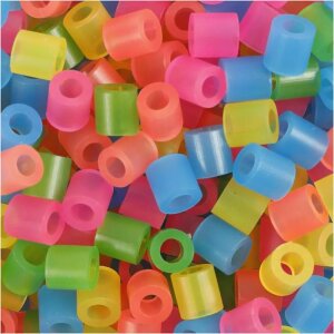 B&uuml;gelperlen neon, 1100 St&uuml;ck, &Oslash; 5 mm