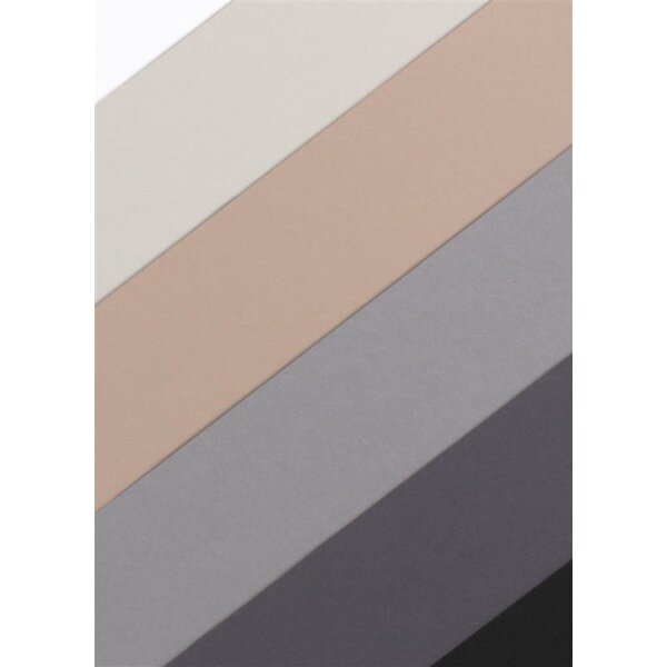 Fotokarton Shades of Grey, 50 x 70 cm, 50 Bogen in 6 Farben