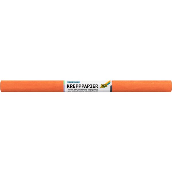 Krepppapier Rollen wasserfest, 10 Rollen hellrotorange