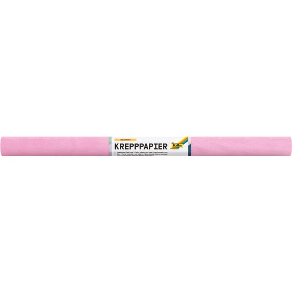 Krepppapier Rollen wasserfest, 10 Rollen hellrosa