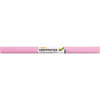 Krepppapier Rollen wasserfest, 10 Rollen hellrosa
