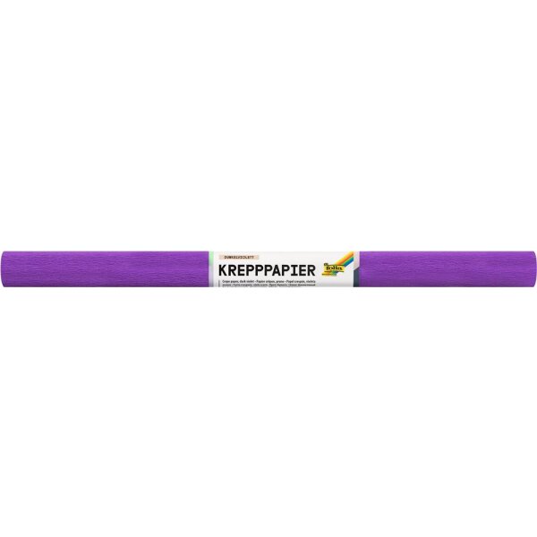 Krepppapier Rollen wasserfest, 10 Rollen dunkelviolett