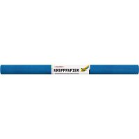 Krepppapier Rollen wasserfest, 10 Rollen brillantblau