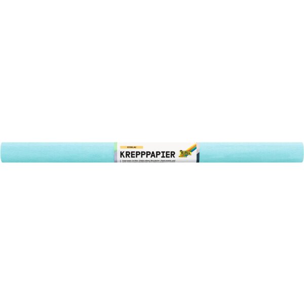 Krepppapier Rollen wasserfest, 10 Rollen eisblau