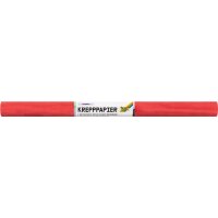 Krepppapier Rollen wasserfest, 10 Rollen feuerrot