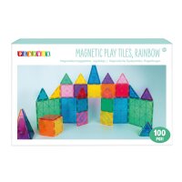 Magnetische Spielplatten Regenbogen, 100 Teile