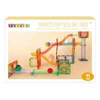 Magnetische Spielplatten Kugelbahn, 91 Teile
