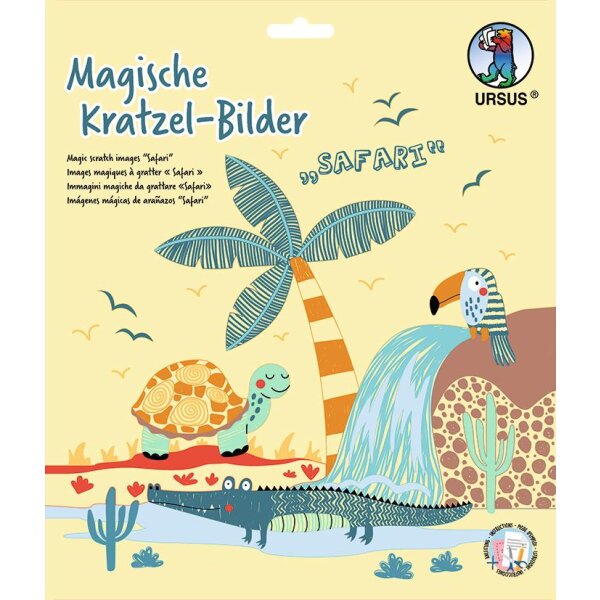 Magische Kratzelbilder Safari, 4er Set