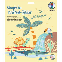 Magische Kratzelbilder Safari, 4er Set