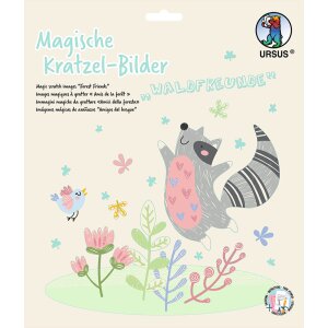 Magische Kratzelbilder Waldfreunde, 4er Set