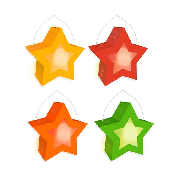 Laternen Twinkle Star Einzelfarben Neon