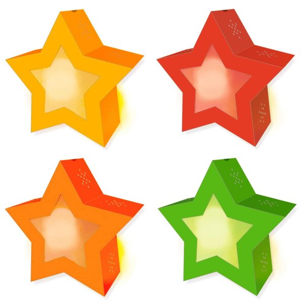 Laternen Bastelset Twinkle Star Neon