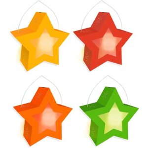 Laternen Twinkle Star Einzelfarben Neon