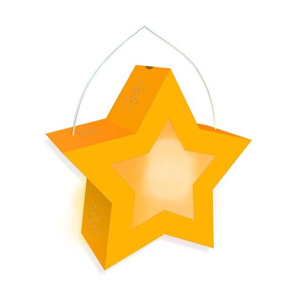 Laternen Bastelset Twinkle Star Neon leuchtgoldgelb