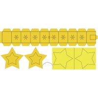 Laternen Bastelset Twinkle Star Neon leuchtgoldgelb