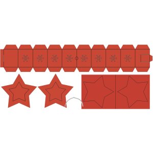 Laternen Bastelset Twinkle Star Neon leuchtrot
