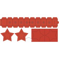 Laternen Bastelset Twinkle Star Neon leuchtrot