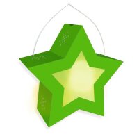 Laternen Bastelset Twinkle Star Neon leuchtgrün