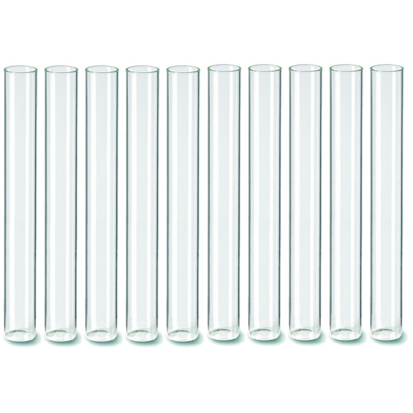 Reagenzglas/Glasröhrchen mit Flachboden, 30 x 150 mm, 10 Stück